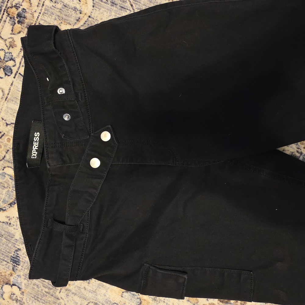 Express Ankle Leggings Super High Rise Black Skinny Jeans 8R